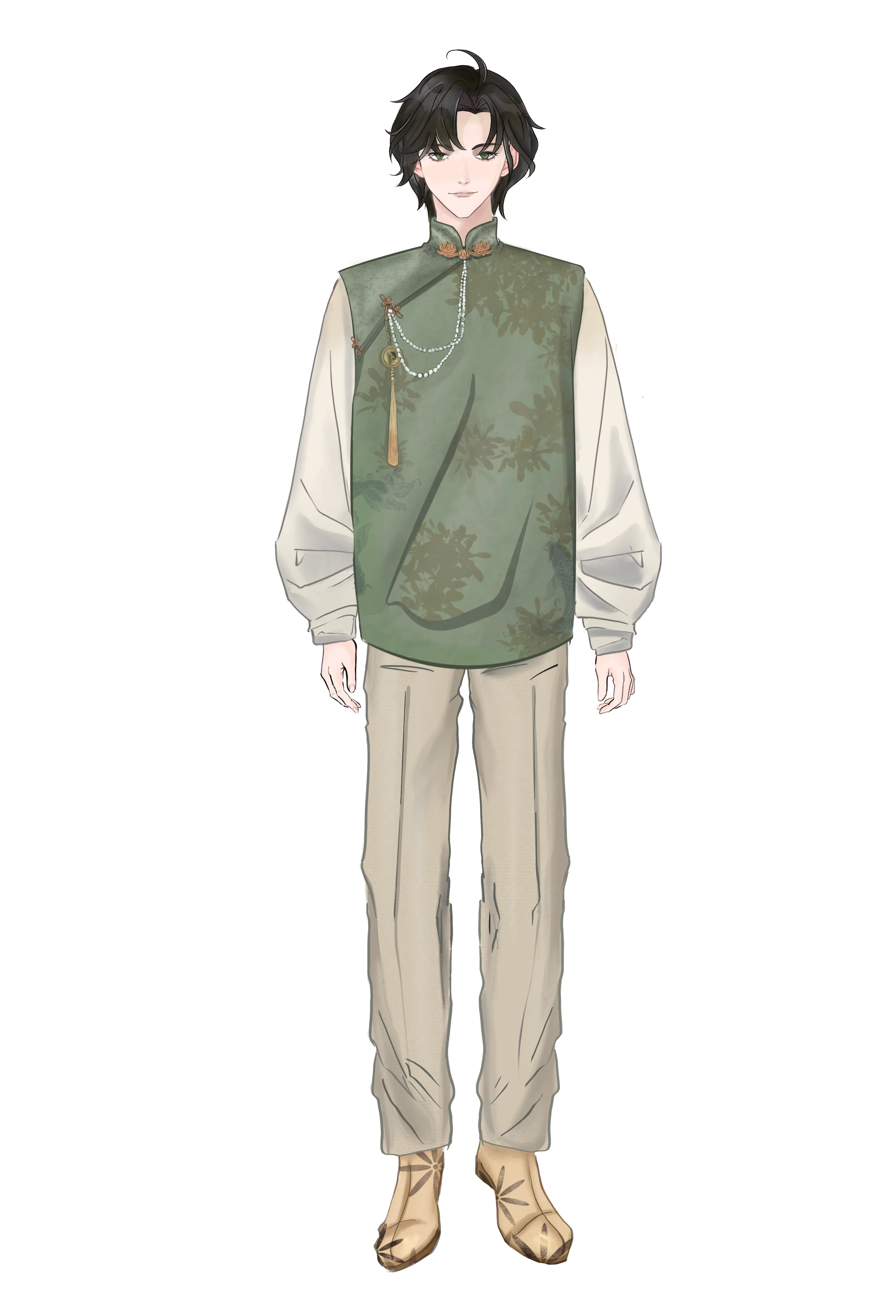 Live2D 角色展示 - 草草的古装男